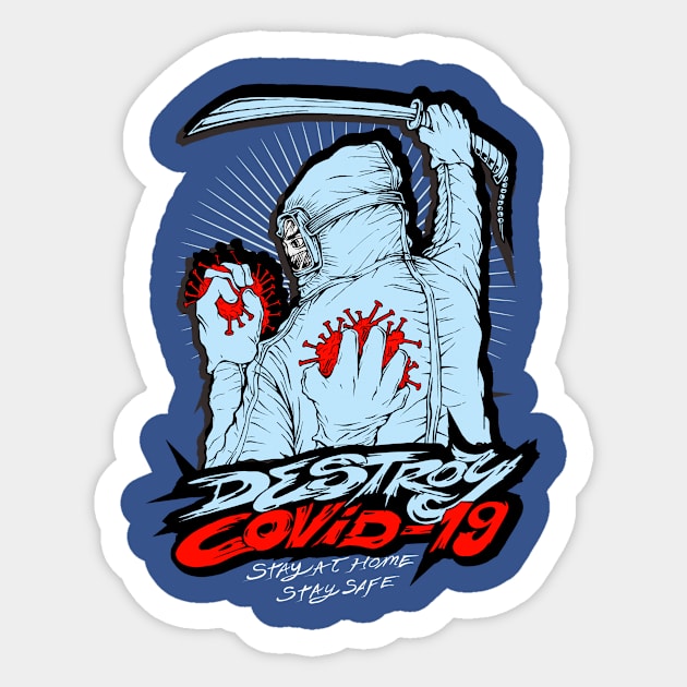 destroy corona covid 19 Sticker by garudadua